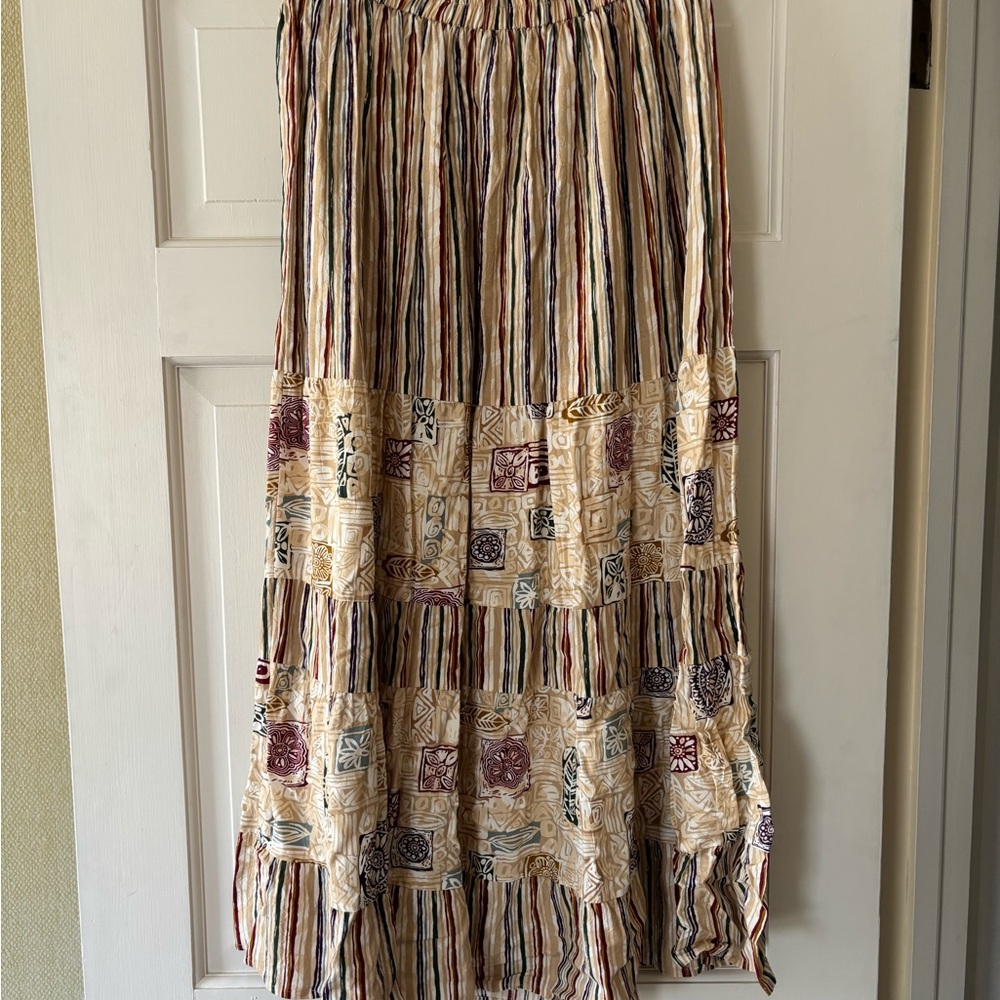 Chaus Striped Multicolor Bohemian Skirt Size 10 NWT - Picture 3 of 5